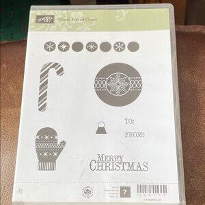 Stampin' Up! Chalk-Full of Cheer Stamp Set - Black and White